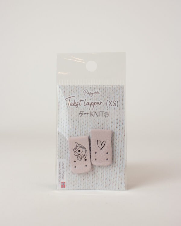 Tekstlapper XS (syes på) 1 stk eller par